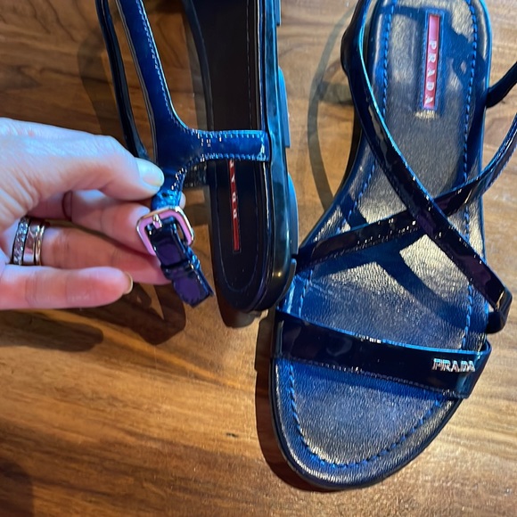 Sale Authentic -like new- Prada Logo Sandals - Picture 5 of 10